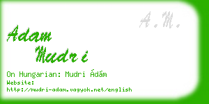 adam mudri business card
